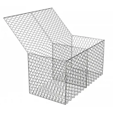 Габион двойного кручения коробчатый для берегоукрепления оцинкованный полимерный (ЦП ПВХ) ГСИ-К 60х80 (С60) 1х0,5х0,5х2,4 мм 0,25 м3 ГОСТ Р 52132-2003
