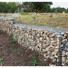 Габион цоколь болтовой оцинкованный (Ц) для забора 2х0,4х0,4х5х50х200 мм ГОСТ Р 58120-2018