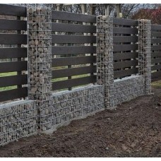 Габион столб болтовой оцинкованный (Ц) для забора 0,3х0,3х2х4х50х100 мм ГОСТ Р 58120-2018